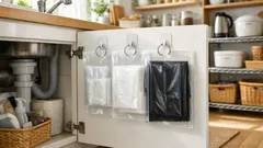 クリアファイルでゴミ袋収納をスッキリ 100均アイテムで浮かせる簡単DIY