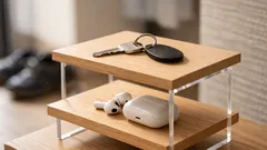 100均材料3つで完成、2段トレーで鍵と小物の定位置をつくる方法